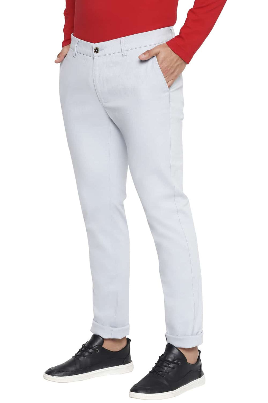 BASICS TAPERED FIT WINTER SKY STRETCH TROUSER