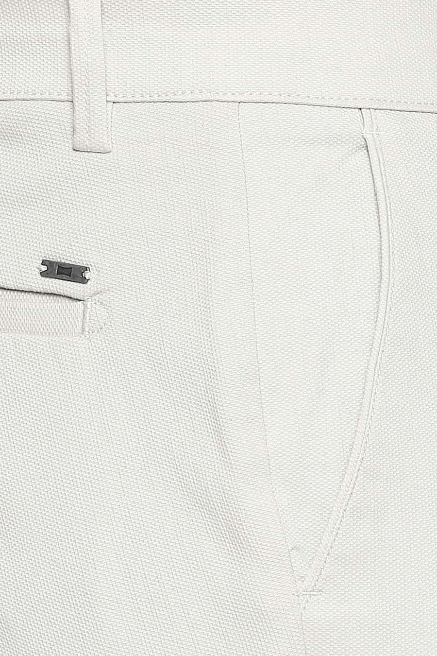 BASICS TAPERED FIT SILVER GREY STRETCH TROUSER