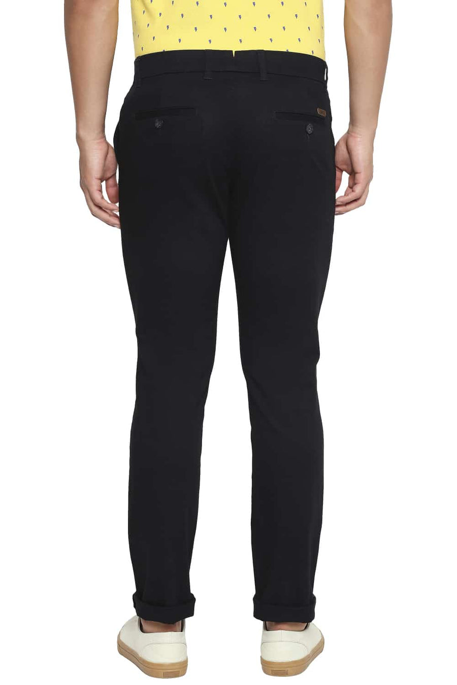 BASICS TAPERED FIT PHANTOM BLACK STRETCH TROUSER