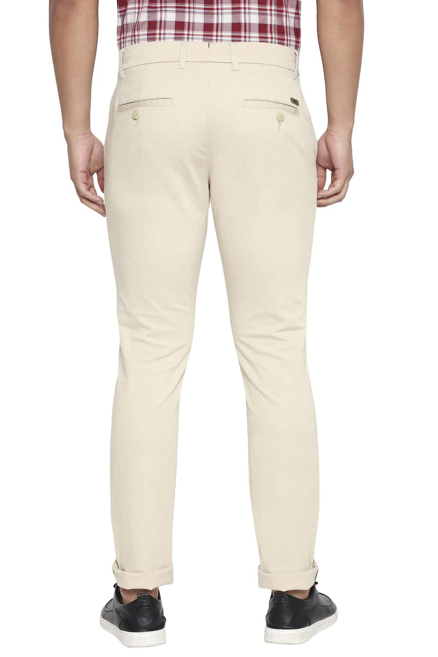 BASICS TAPERED FIT PEBBLE STONE STRETCH TROUSER