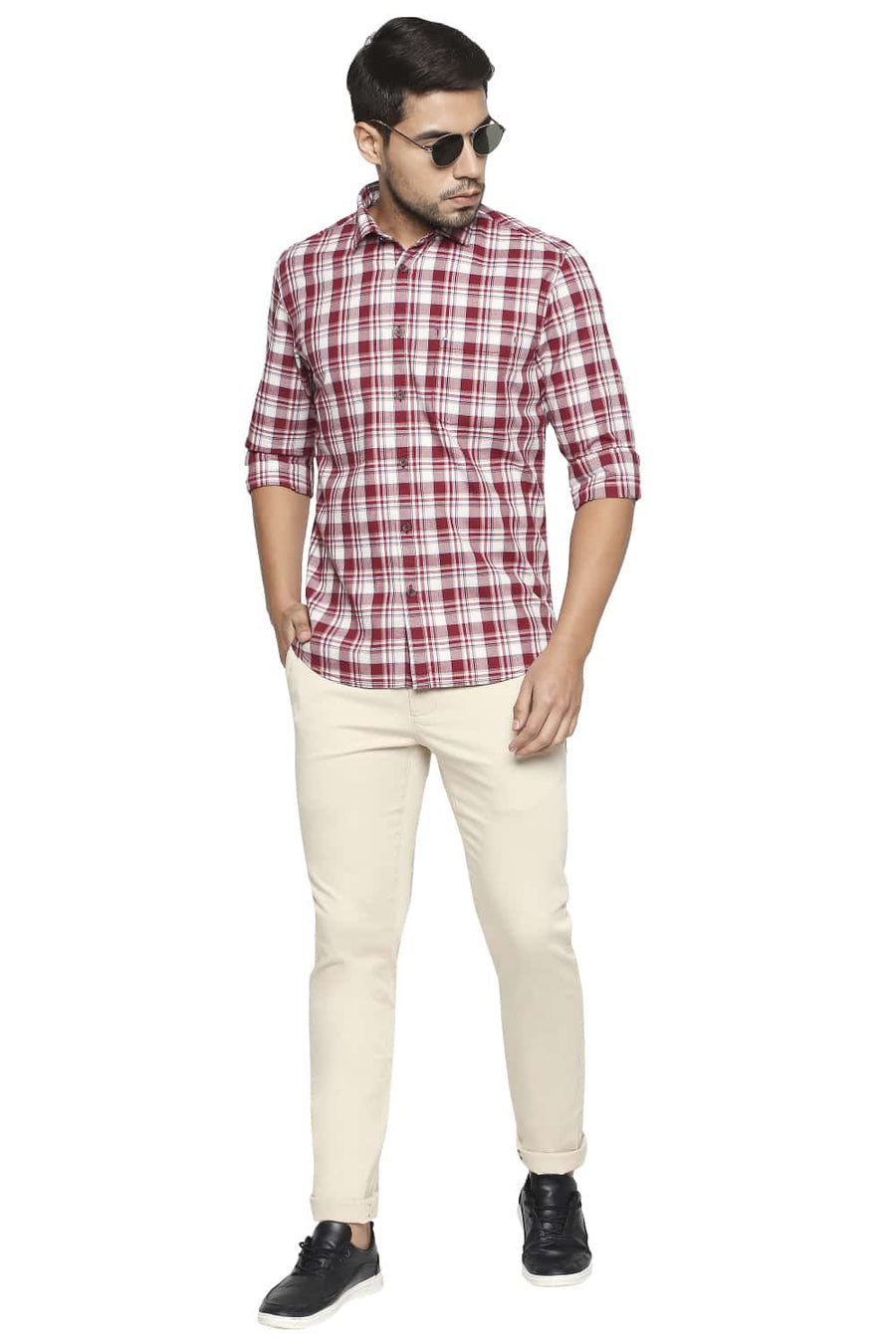 BASICS TAPERED FIT PEBBLE STONE STRETCH TROUSER