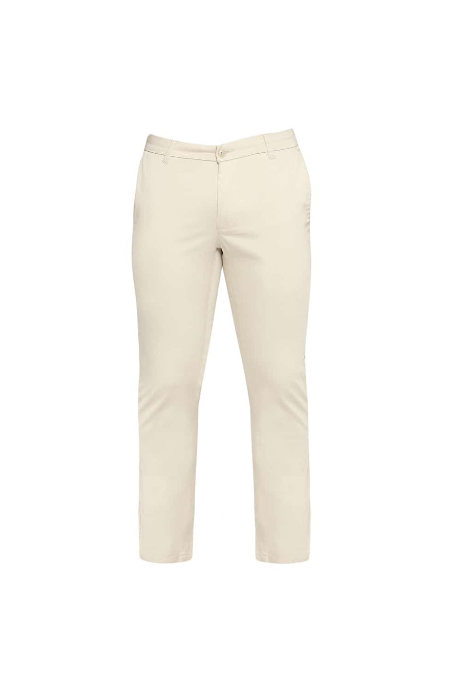 BASICS TAPERED FIT PEBBLE STONE STRETCH TROUSER