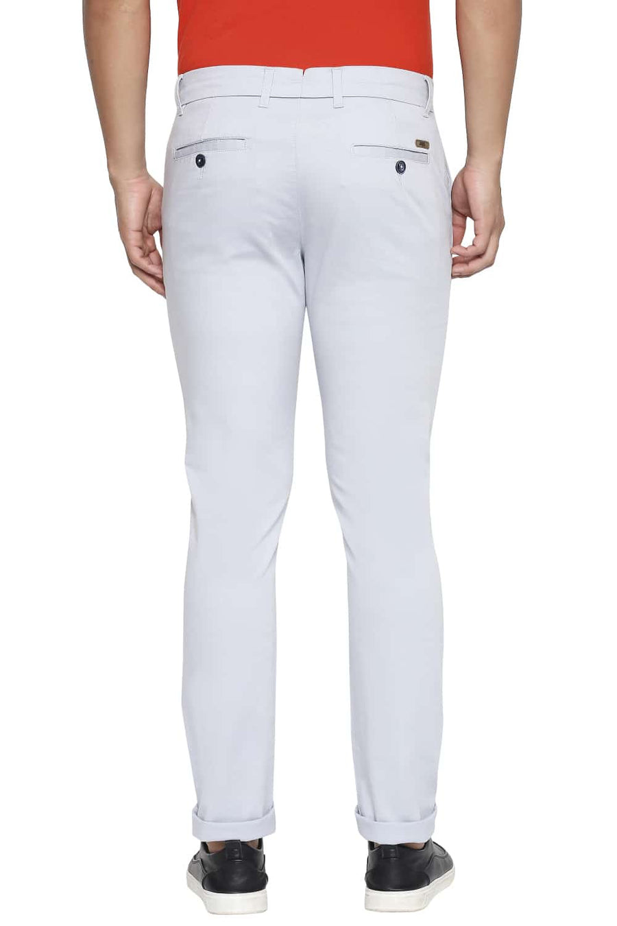 BASICS TAPERED FIT ASHLEY BLUE STRETCH TROUSER