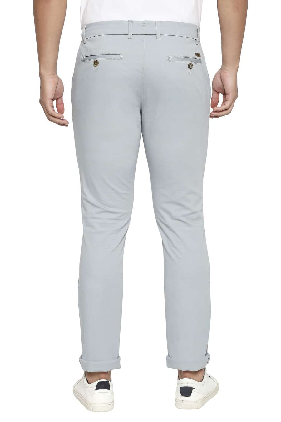 BASICS TAPERED FIT TROOPER GREEN STRETCH TROUSER
