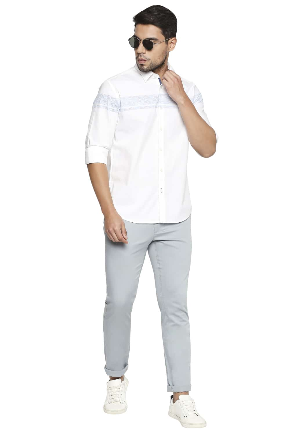 BASICS TAPERED FIT STRETCH TROUSER