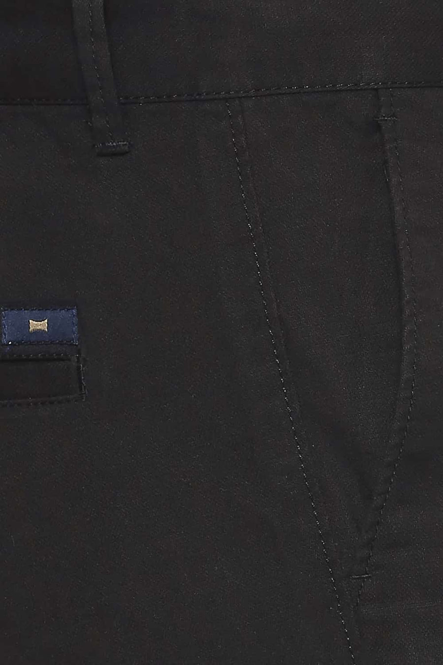 BASICS TAPERED FIT PHANTOM BLACK STRETCH TROUSER