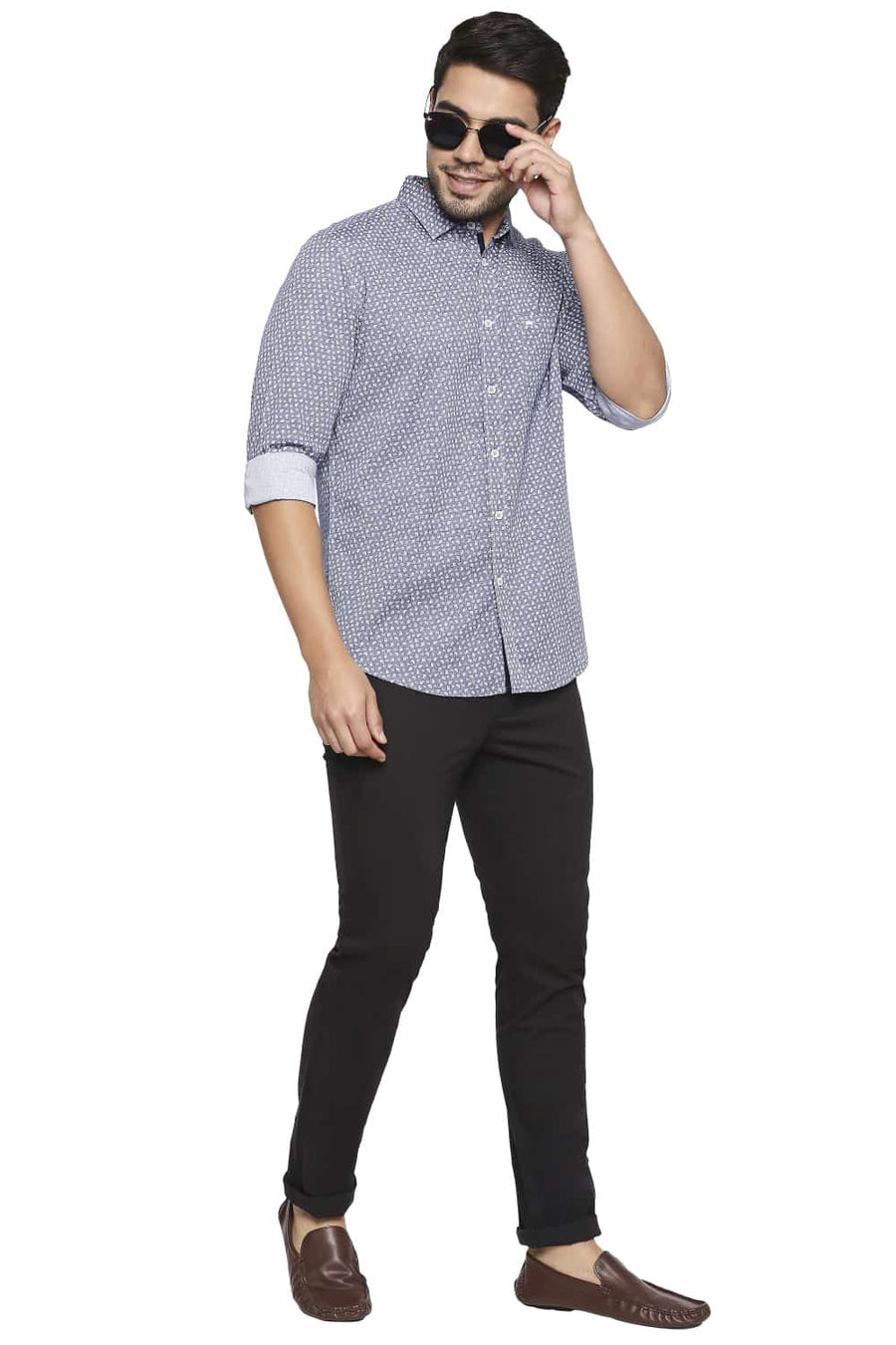 BASICS TAPERED FIT PHANTOM BLACK STRETCH TROUSER