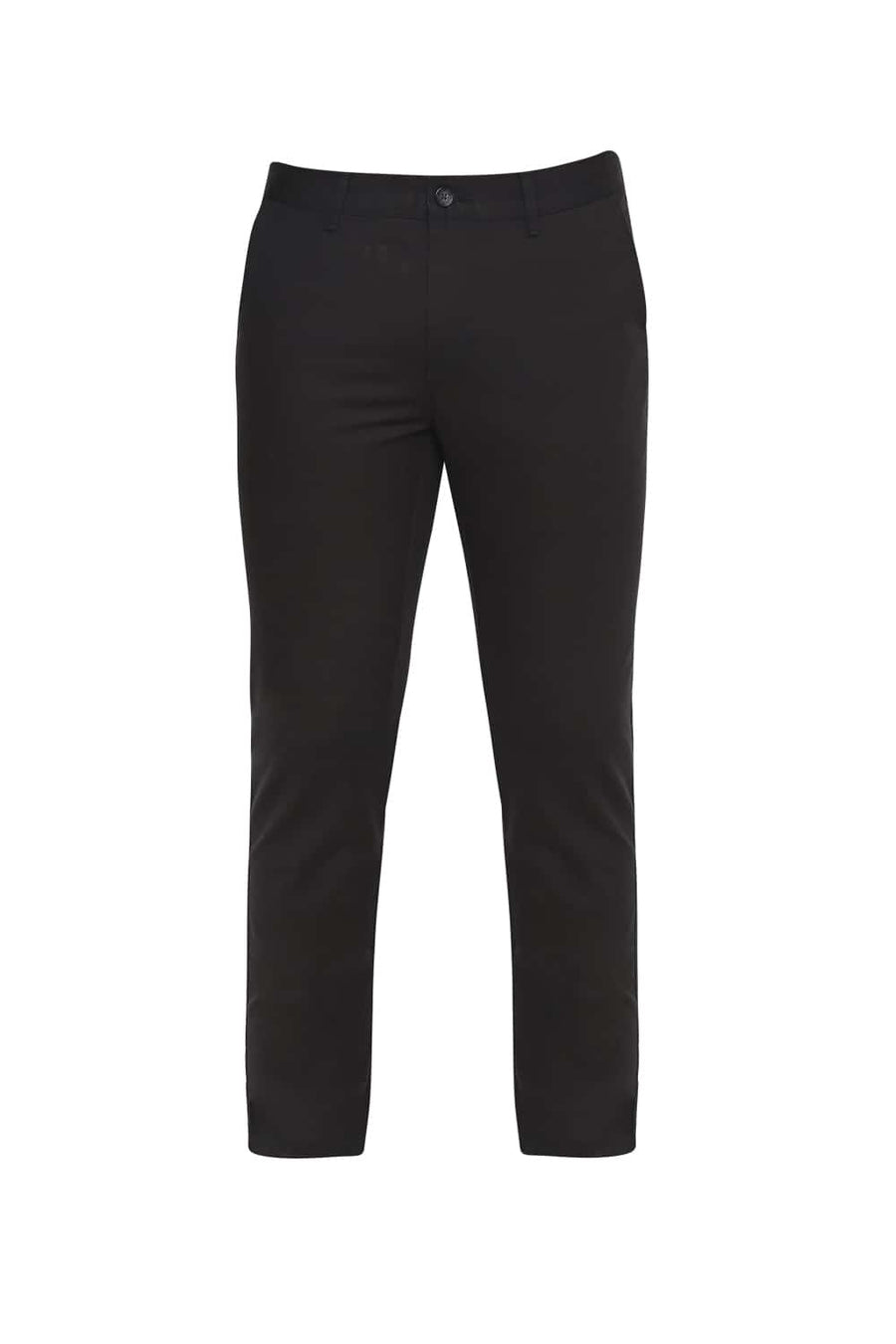 BASICS TAPERED FIT PHANTOM BLACK STRETCH TROUSER