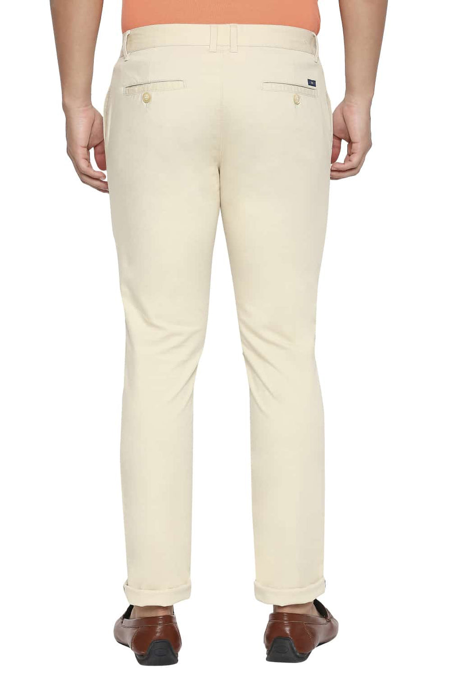 BASICS TAPERED FIT BISCOTTI BEIGE STRETCH TROUSER