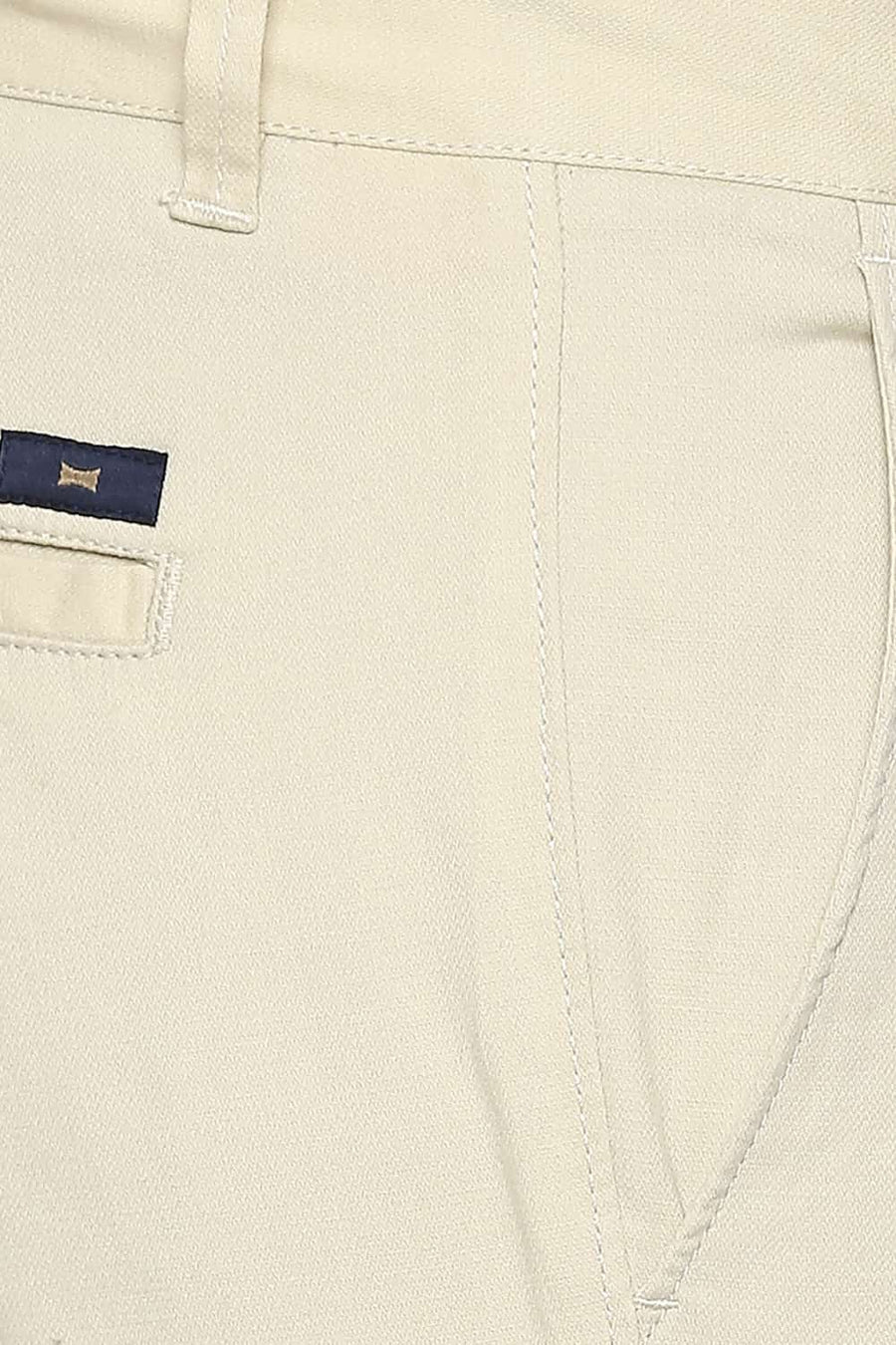 BASICS TAPERED FIT BISCOTTI BEIGE STRETCH TROUSER