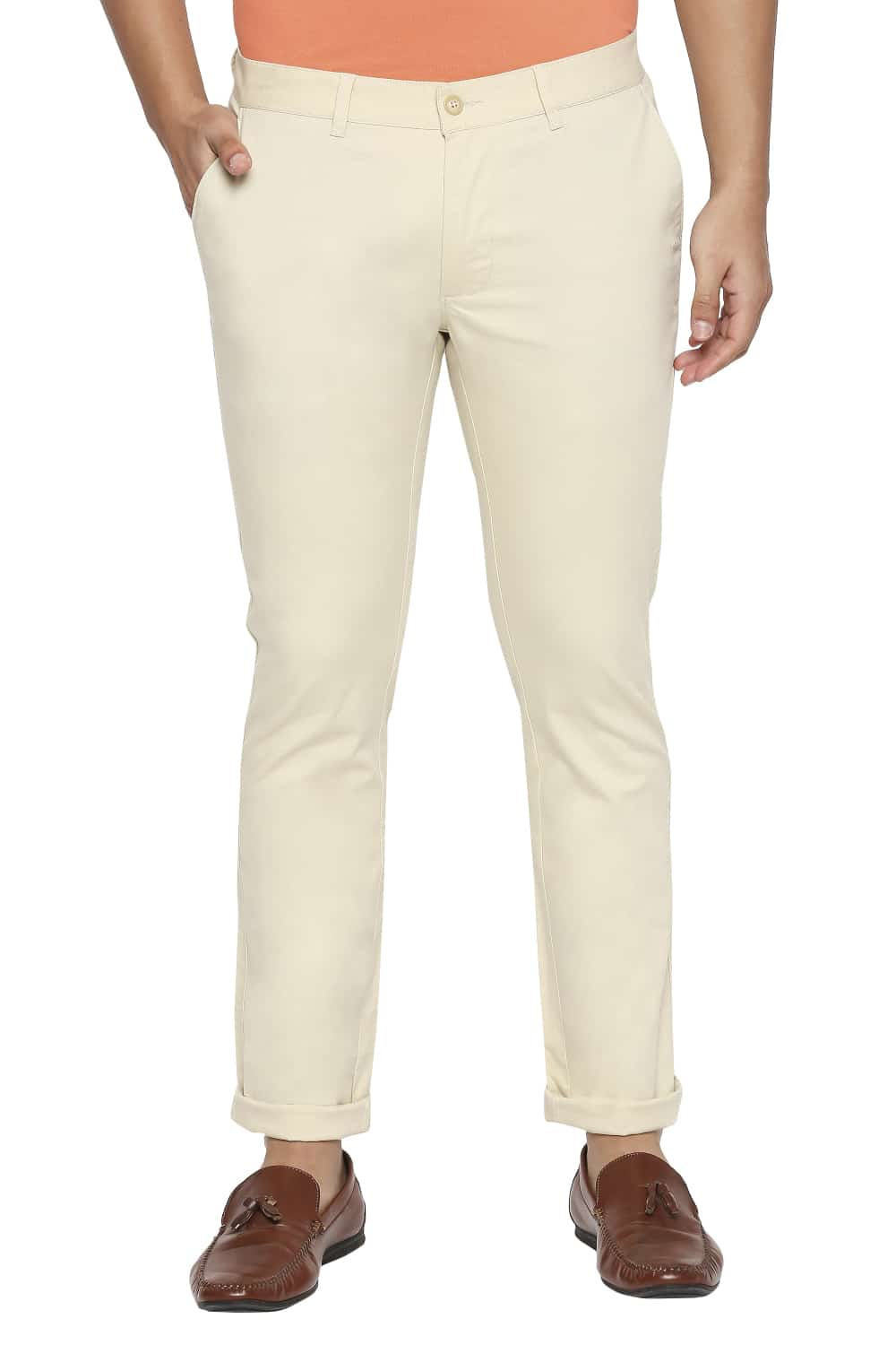 BASICS TAPERED FIT STRETCH TROUSER