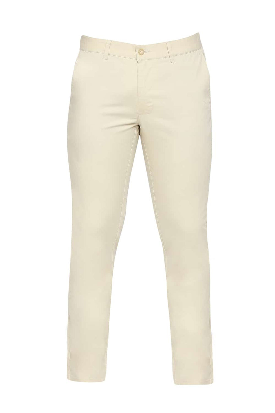 BASICS TAPERED FIT BISCOTTI BEIGE STRETCH TROUSER