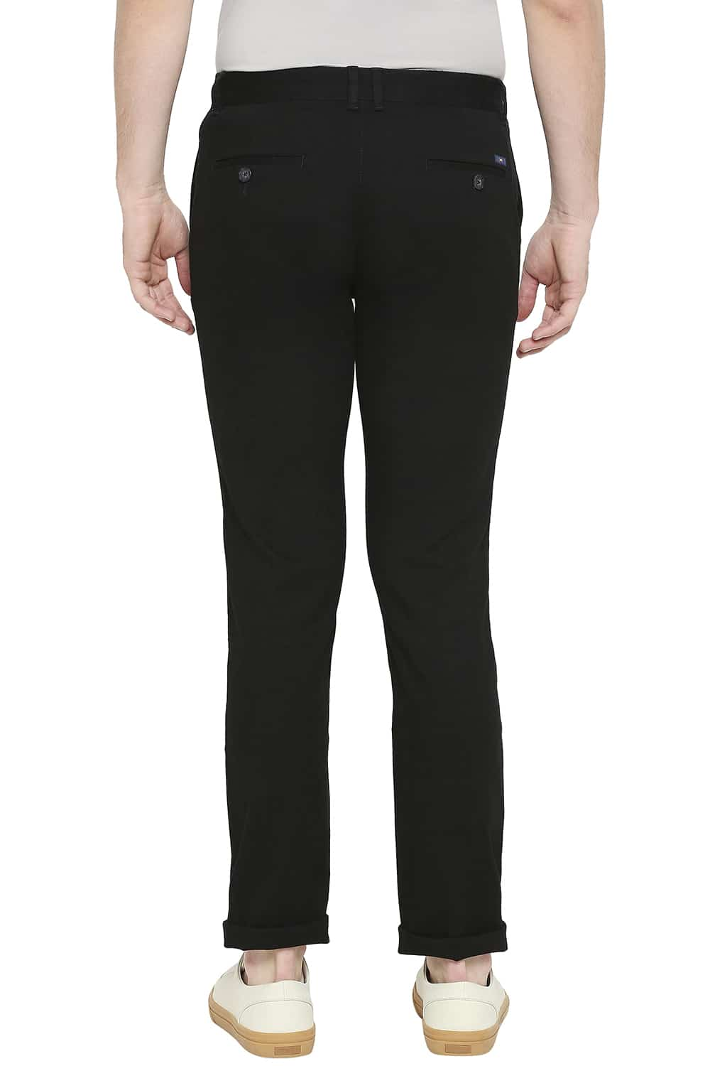 BASICS TAPERED FIT STRETCH STRETCH TROUSERS