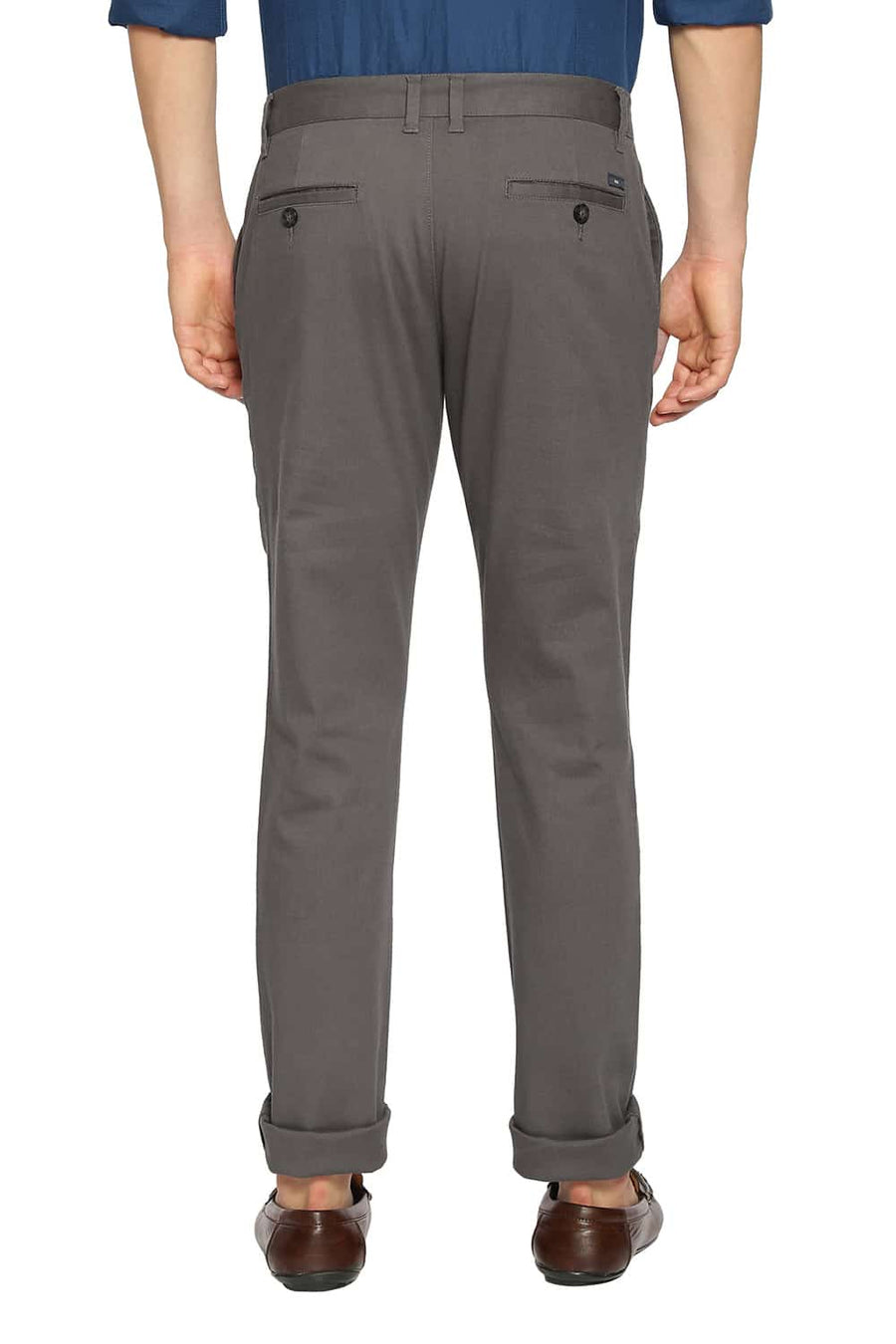 BASICS TAPERED FIT SEDONA GREY STRETCH TROUSERS