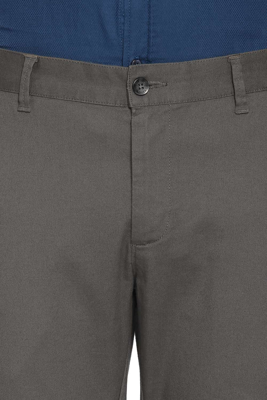 BASICS TAPERED FIT SEDONA GREY STRETCH TROUSERS