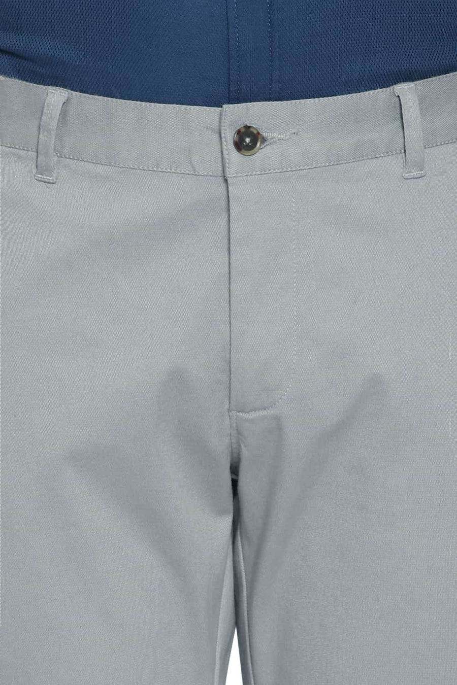 BASICS TAPERED FIT SLATE BLUE STRETCH TROUSERS