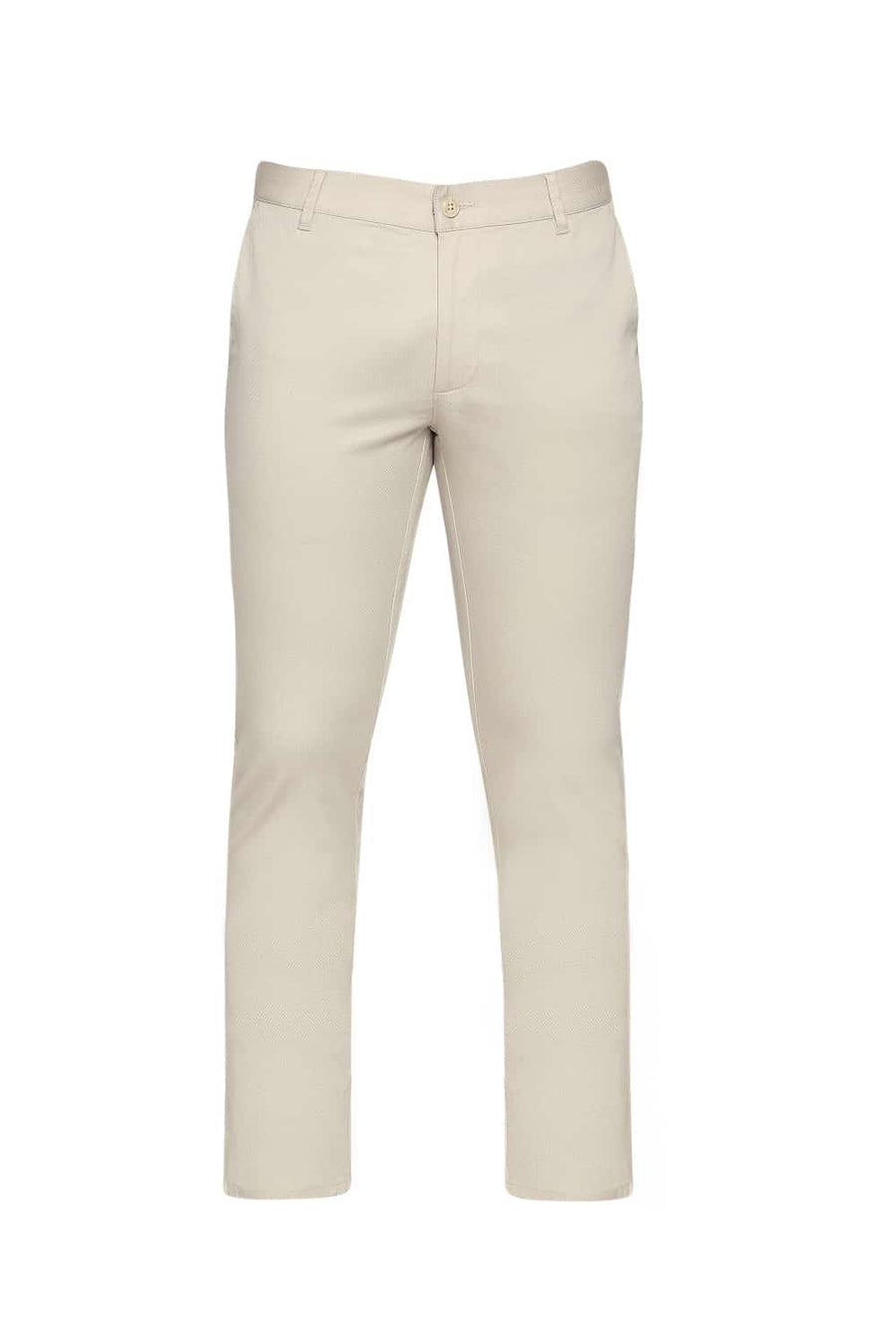 BASICS TAPERED FIT FOG STRETCH TROUSER