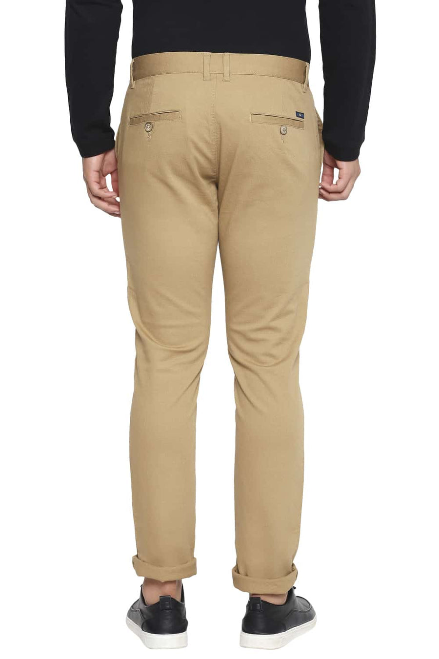 BASICS TAPERED FIT BRONZE KHAKI STRETCH TROUSER