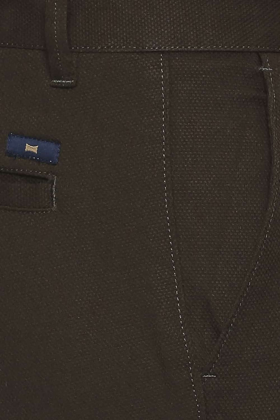 BASICS TAPERED FIT GRAPE LEAF OLIVE STRETCH TROUSER