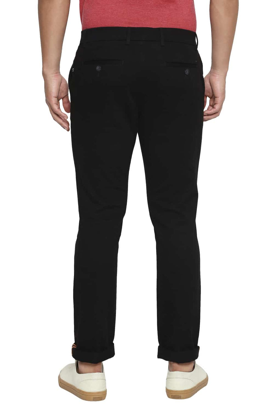 BASICS TAPERED FIT PHANTOM BLACK STRETCH TROUSER