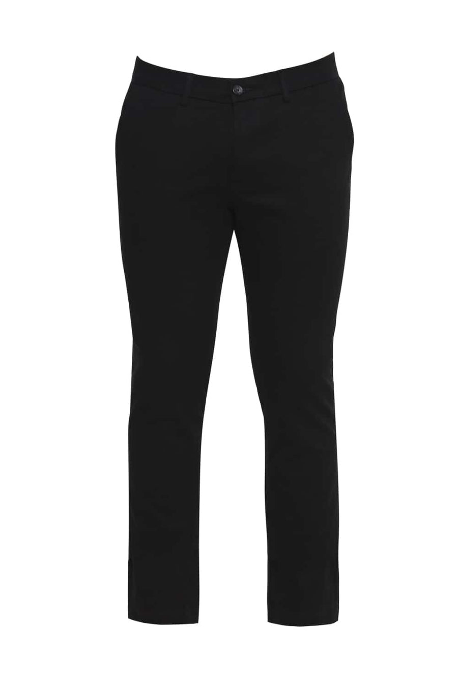 BASICS TAPERED FIT PHANTOM BLACK STRETCH TROUSER