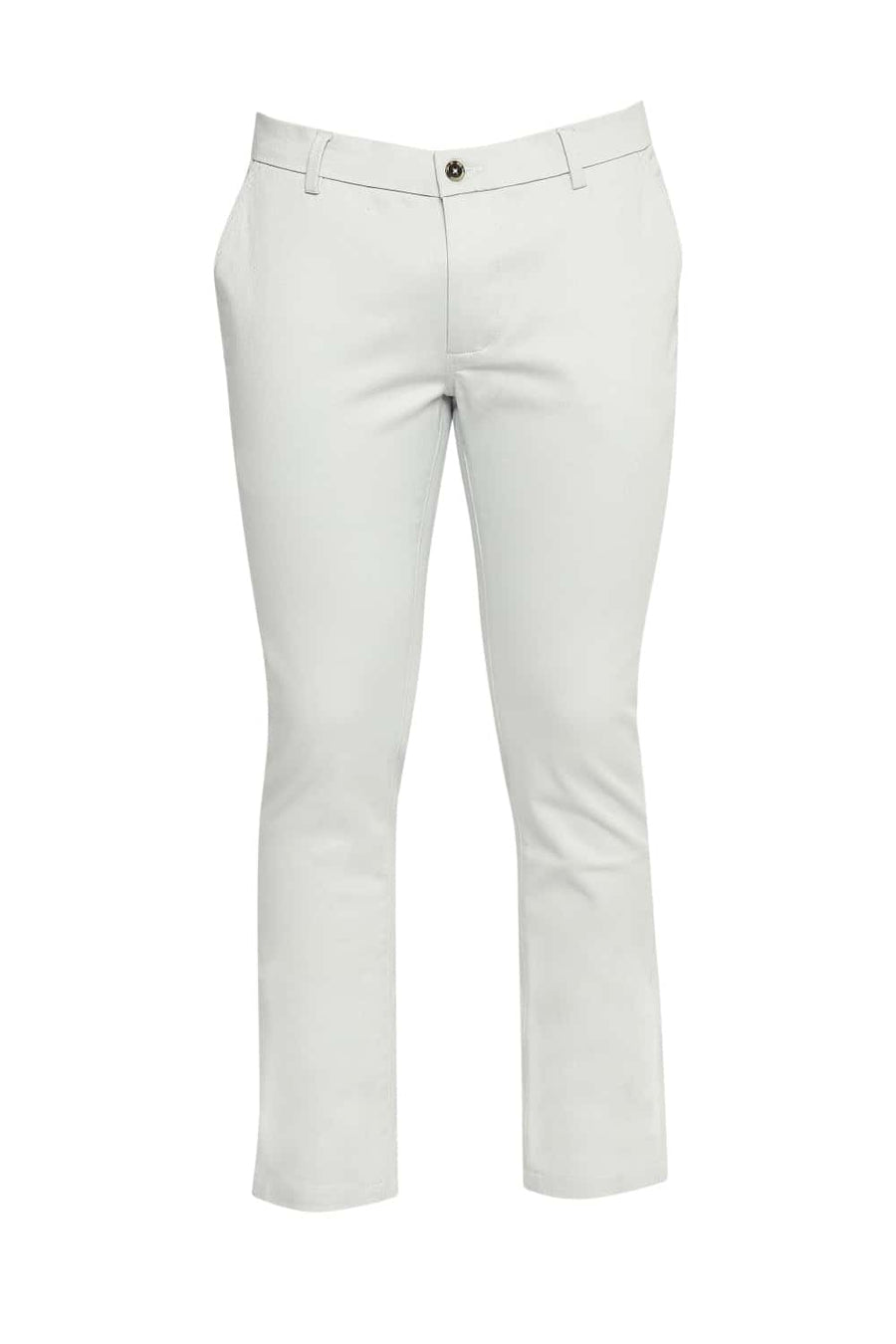 BASICS TAPERED FIT SKY GREY STRETCH TROUSER