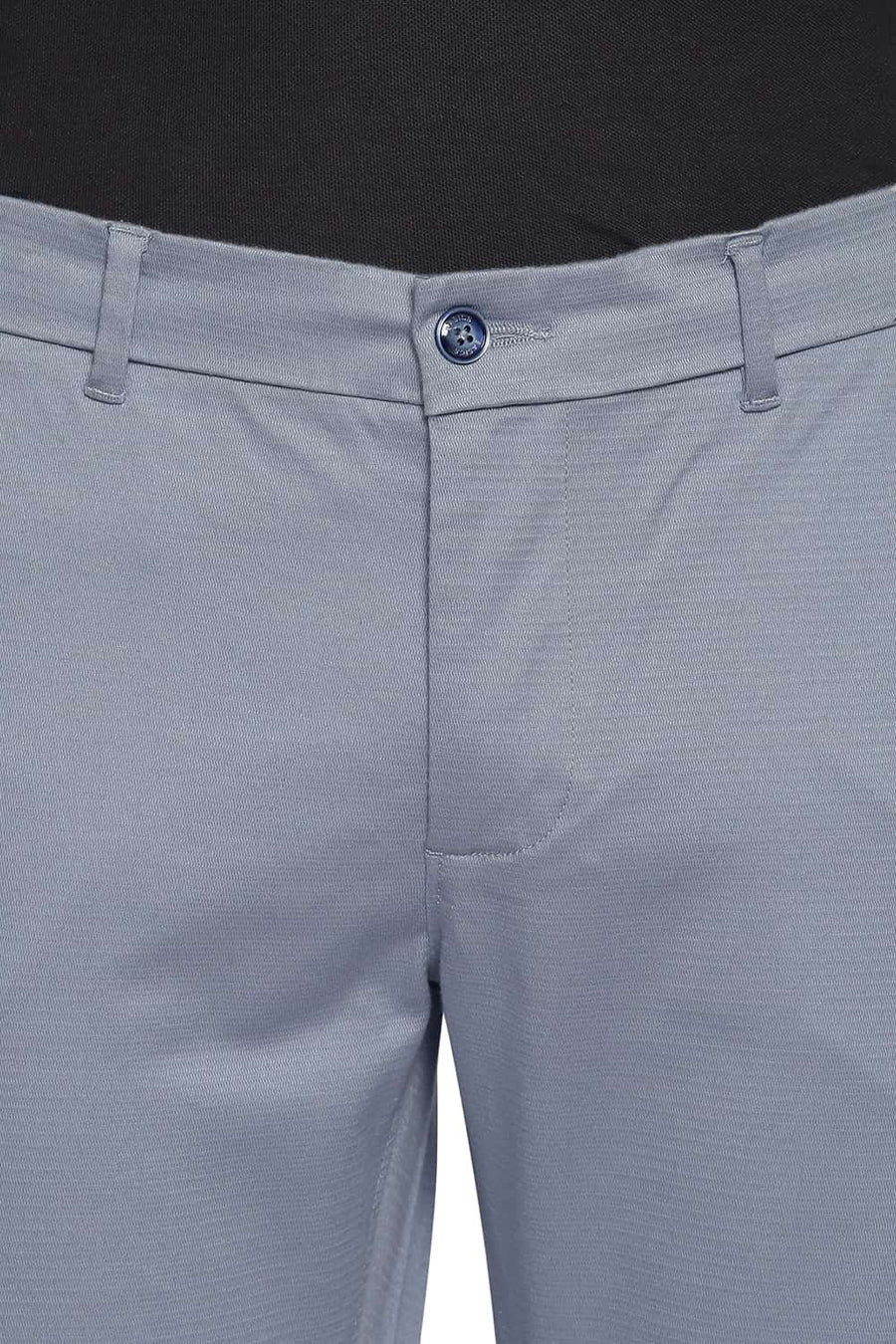 BASICS TAPERED FIT CITADEL BLUE STRETCH TROUSERS