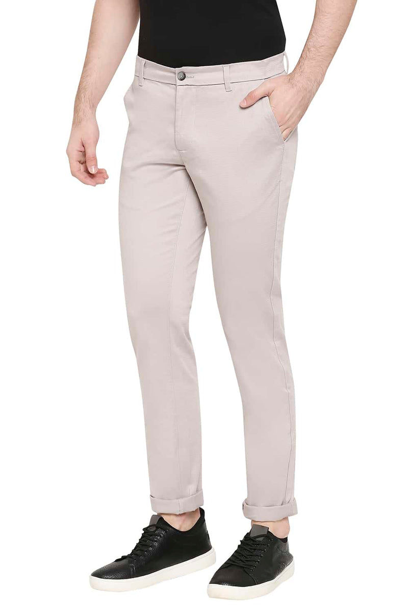 BASICS TAPERED FIT STRETCH TROUSERS