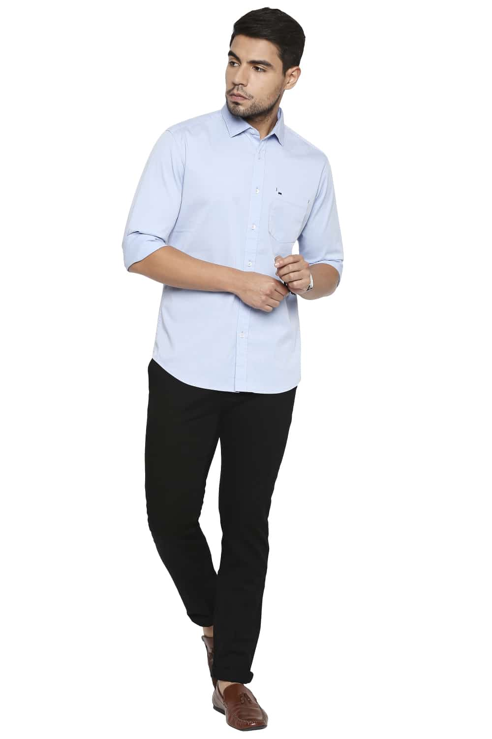 BASICS TAPERED FIT STRETCH TROUSER