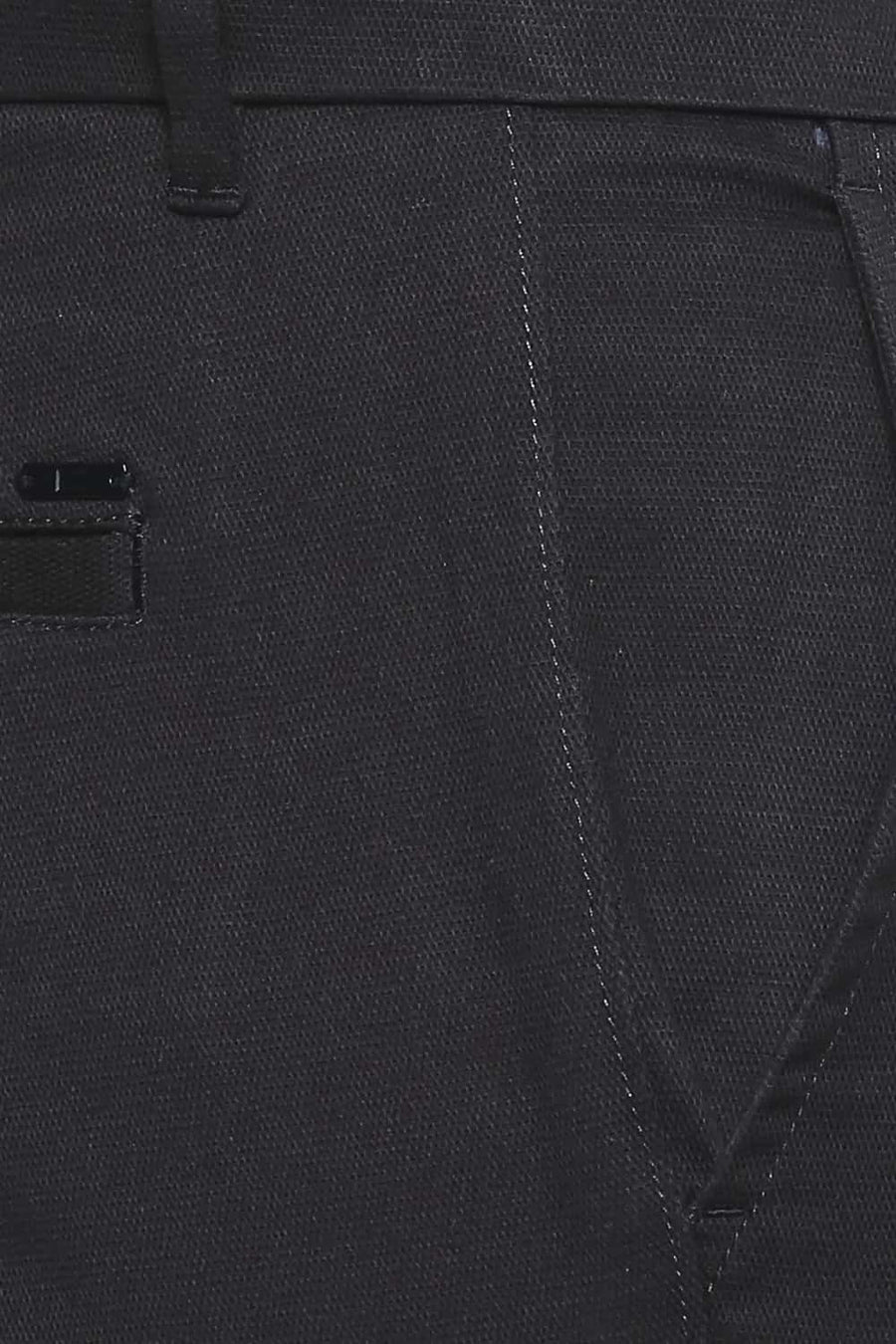 BASICS TAPERED FIT DARK PHANTOM GREY STRETCH TROUSER