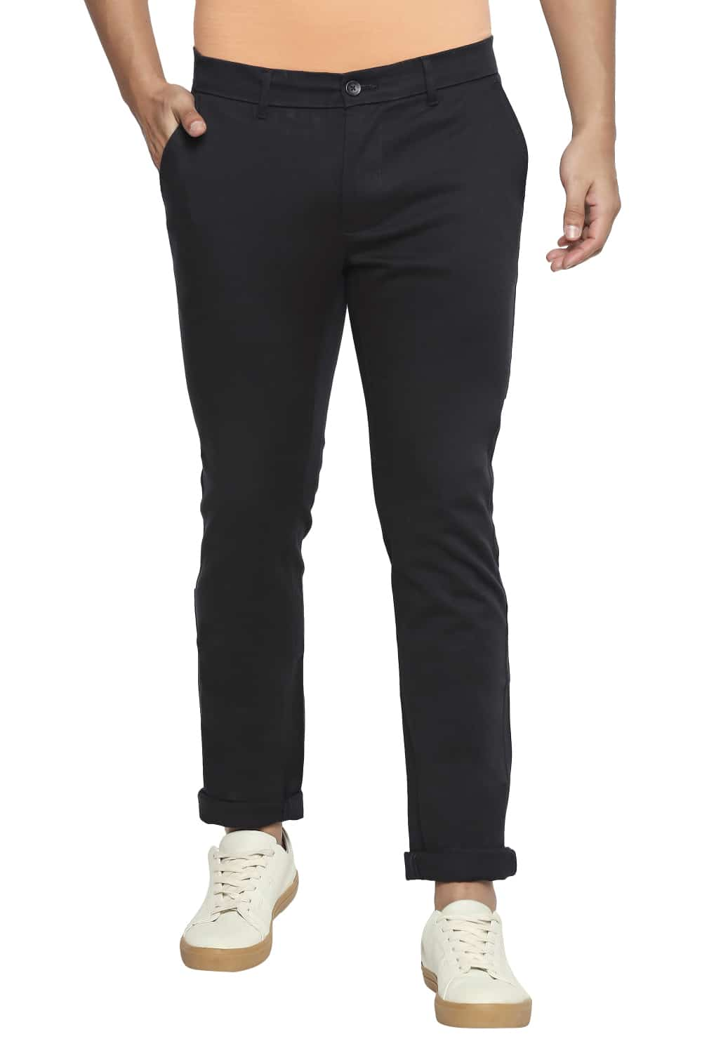 BASICS TAPERED FIT STRETCH TROUSER