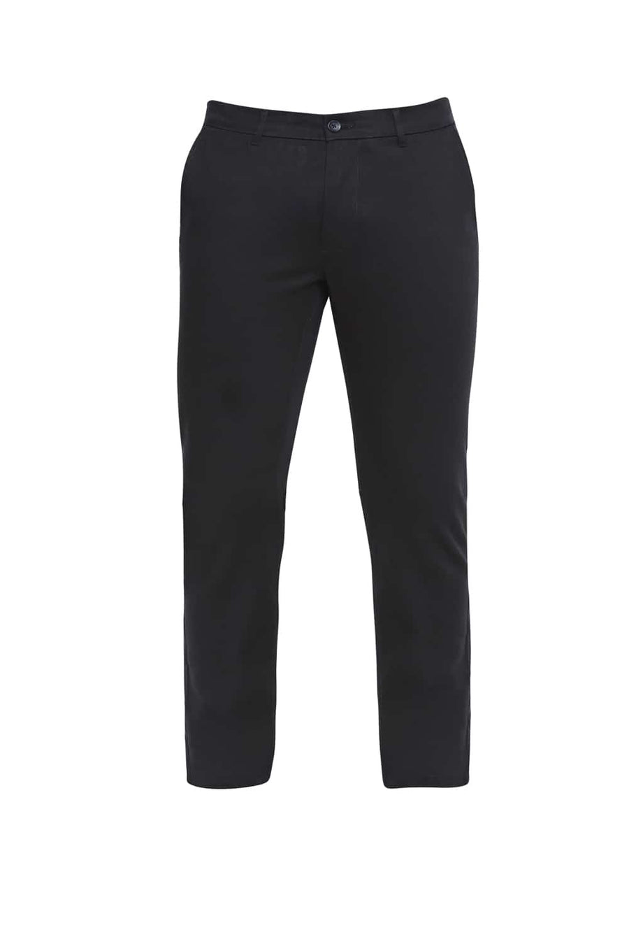 BASICS TAPERED FIT DARK PHANTOM GREY STRETCH TROUSER