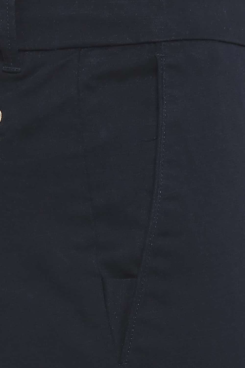 BASICS TAPERED FIT STRETCH TROUSERS