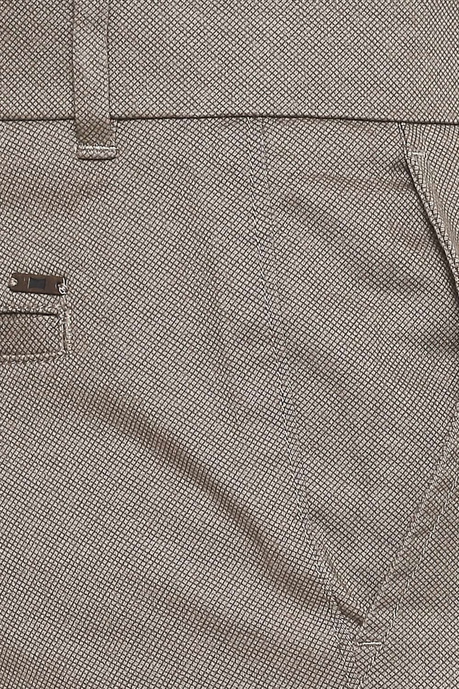 BASICS TAPERED FIT SHIITAKE BROWN STRETCH TROUSER