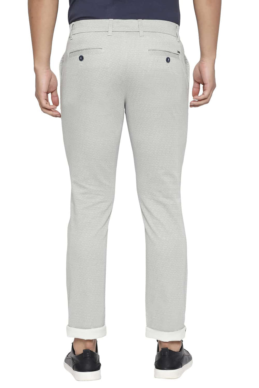 BASICS SKINNY FIT AGATE GREY STRETCH TROUSER