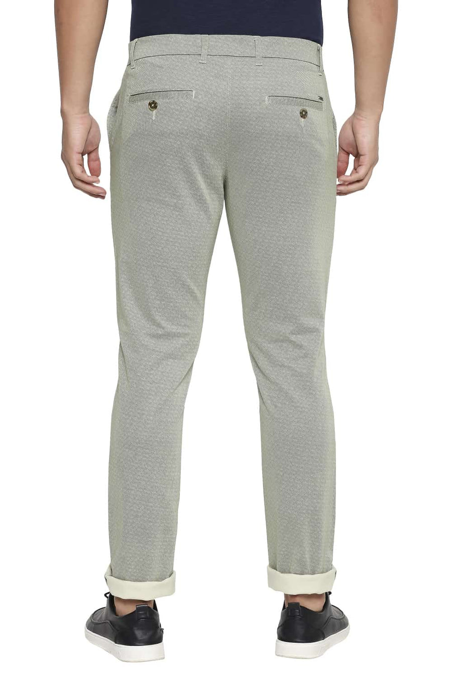 BASICS SKINNY FIT ASPEN GREEN STRETCH TROUSER