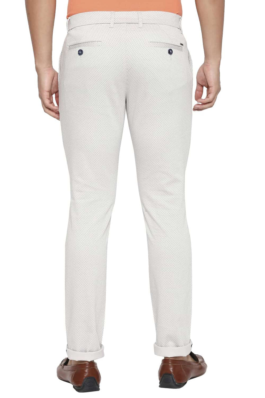BASICS TAPERED FIT SILVER GREY STRETCH TROUSER