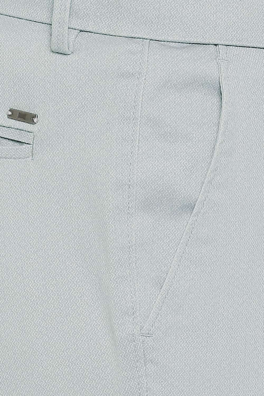 BASICS TAPERED FIT LEAD GREY SATIN STRETCH TROUSERS