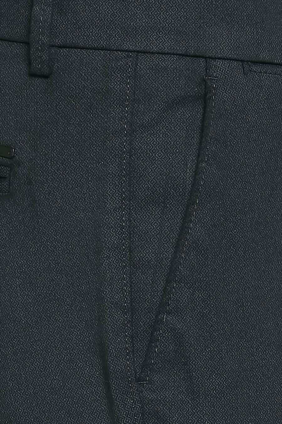 BASICS TAPERED FIT DARK SHADOW GREY SATIN STRETCH TROUSERS