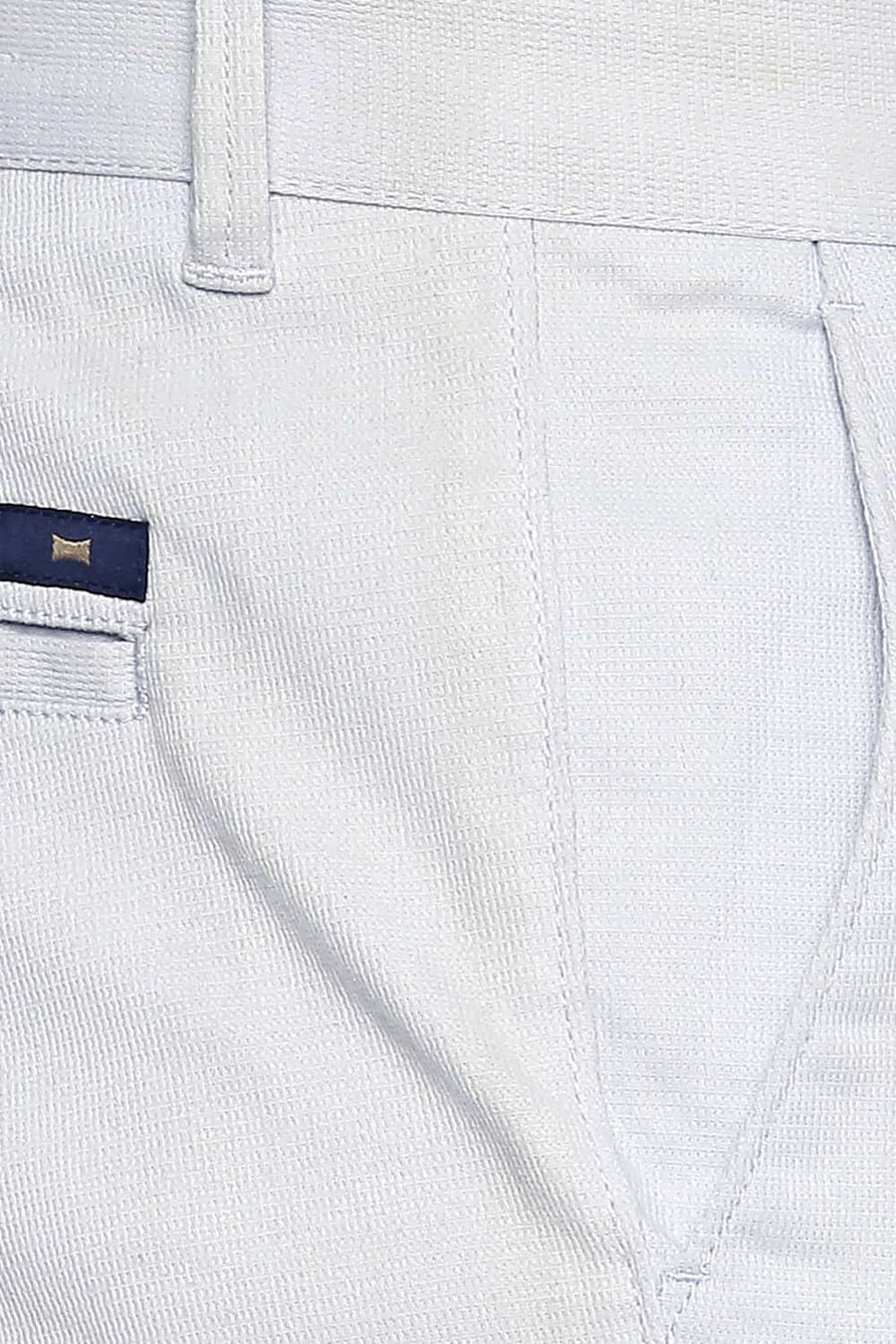 BASICS TAPERED FIT MICROCHIP GREY STRETCH TROUSER