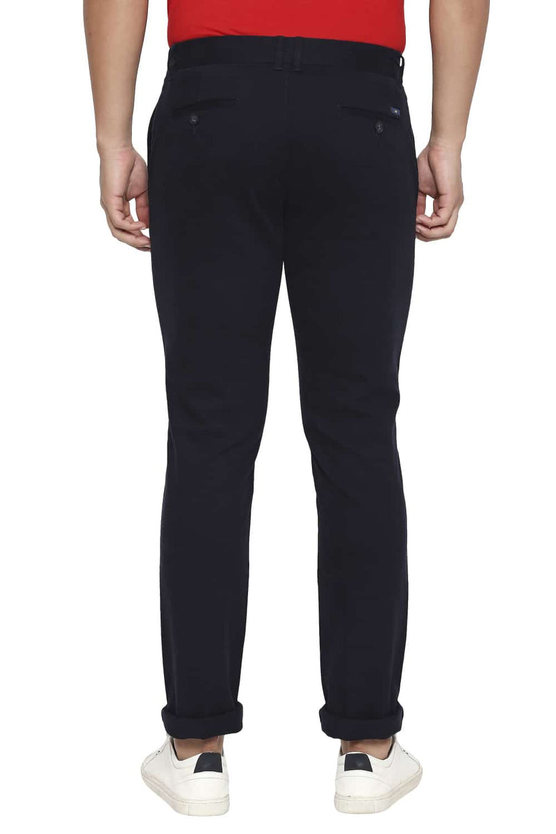 BASICS TAPERED FIT ANTHRACITE STRETCH TROUSER