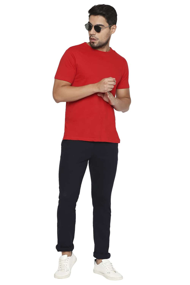 BASICS TAPERED FIT ANTHRACITE STRETCH TROUSER