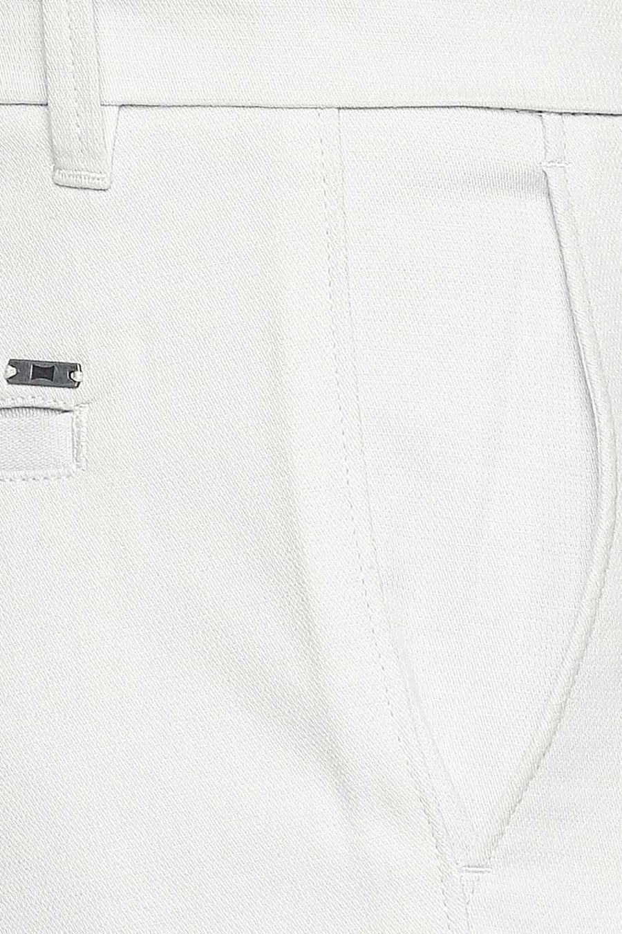 BASICS TAPERED FIT GLACIER GREY STRETCH TROUSERS