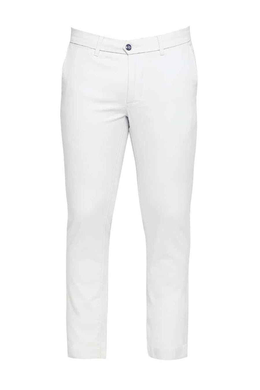 BASICS TAPERED FIT GLACIER GREY STRETCH TROUSERS