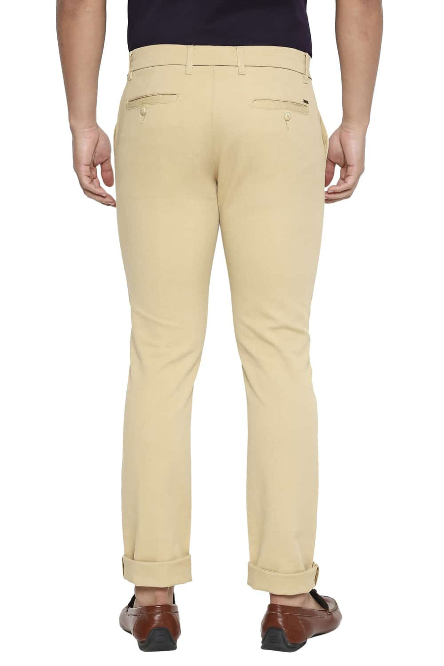BASICS TAPERED FIT PRAIRIE SAND STRETCH TROUSERS
