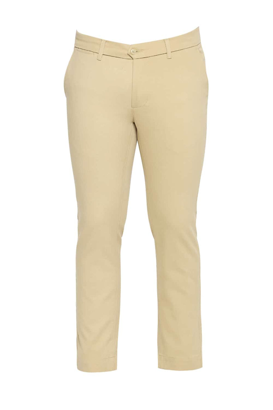 BASICS TAPERED FIT PRAIRIE SAND STRETCH TROUSERS