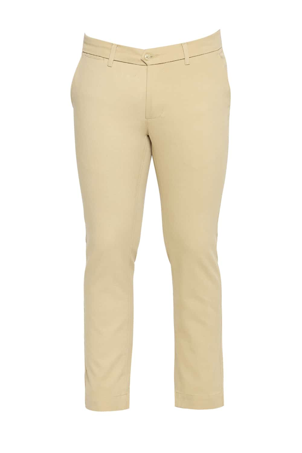 BASICS TAPERED FIT STRETCH TROUSERS