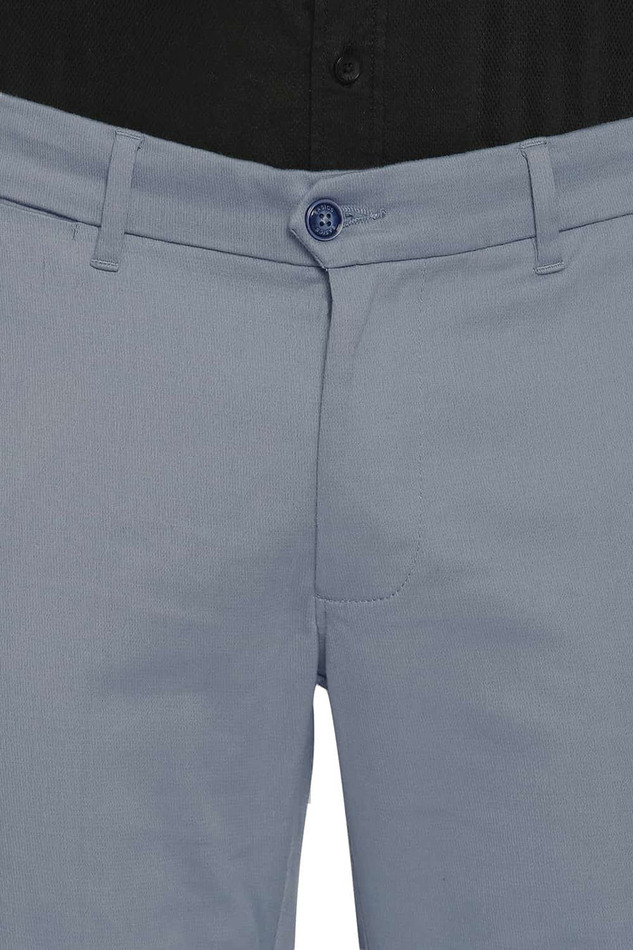 BASICS TAPERED FIT CITADEL BLUE STRETCH TROUSERS