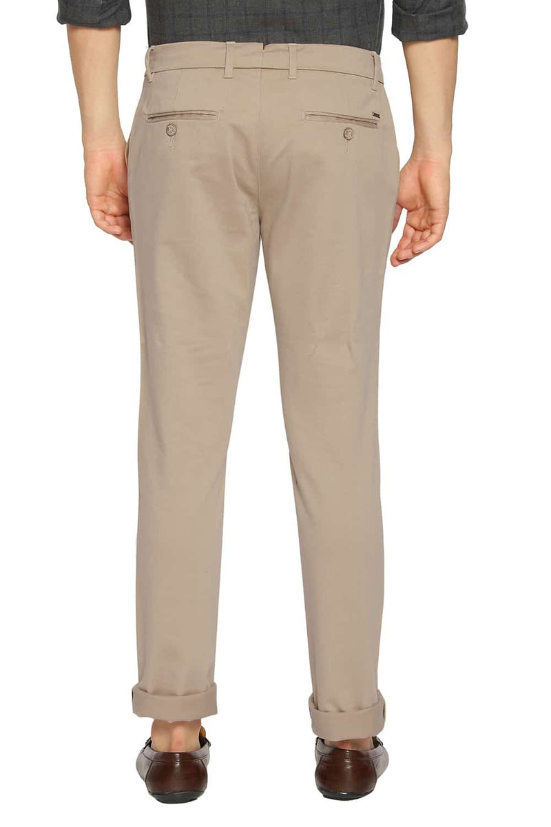 BASICS TAPERED FIT STRETCH TROUSERS