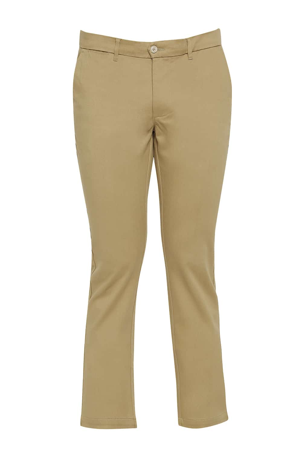 BASICS TAPERED FIT STRETCH TROUSERS